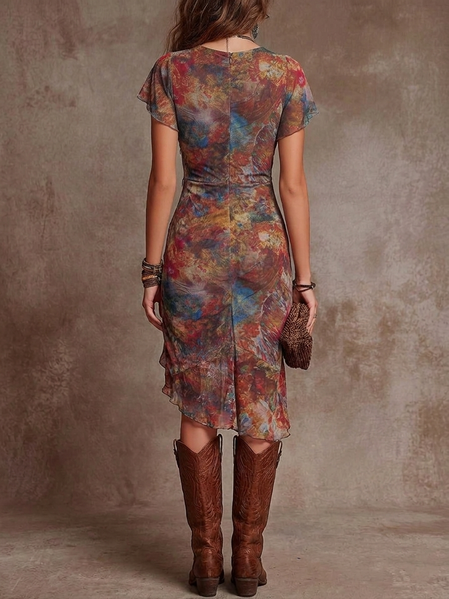 Eleanora - Gerafftes Wickelkleid