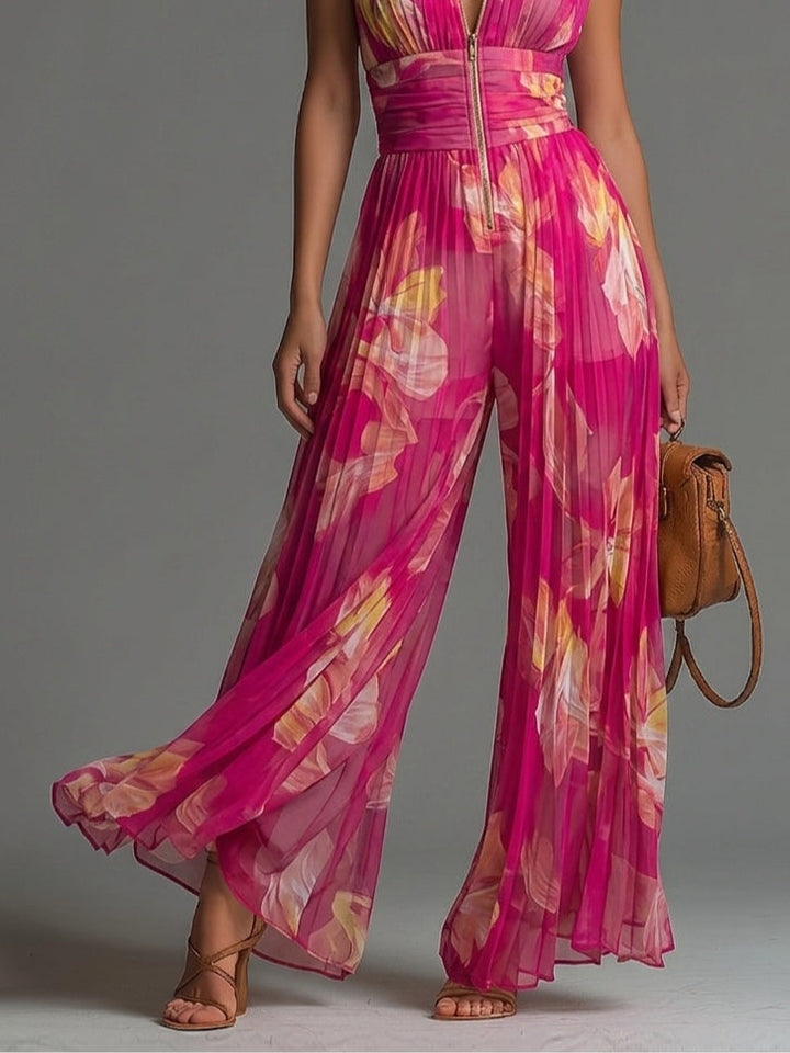 Azzurra - Leichter drapierter Jumpsuit