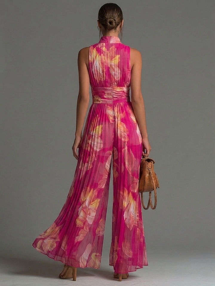 Azzurra - Leichter drapierter Jumpsuit
