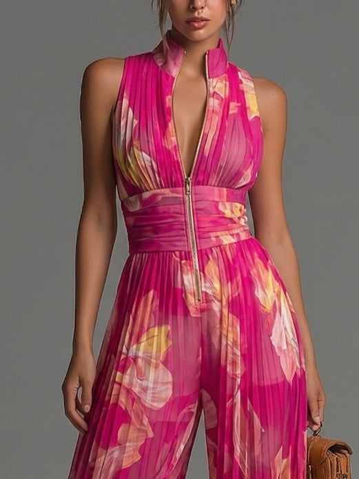 Azzurra - Leichter drapierter Jumpsuit