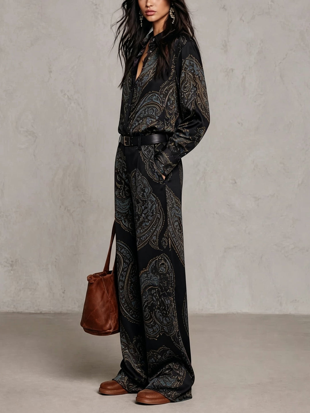 Lorelei - Seidiges Paisley-Zweiteiler-Set