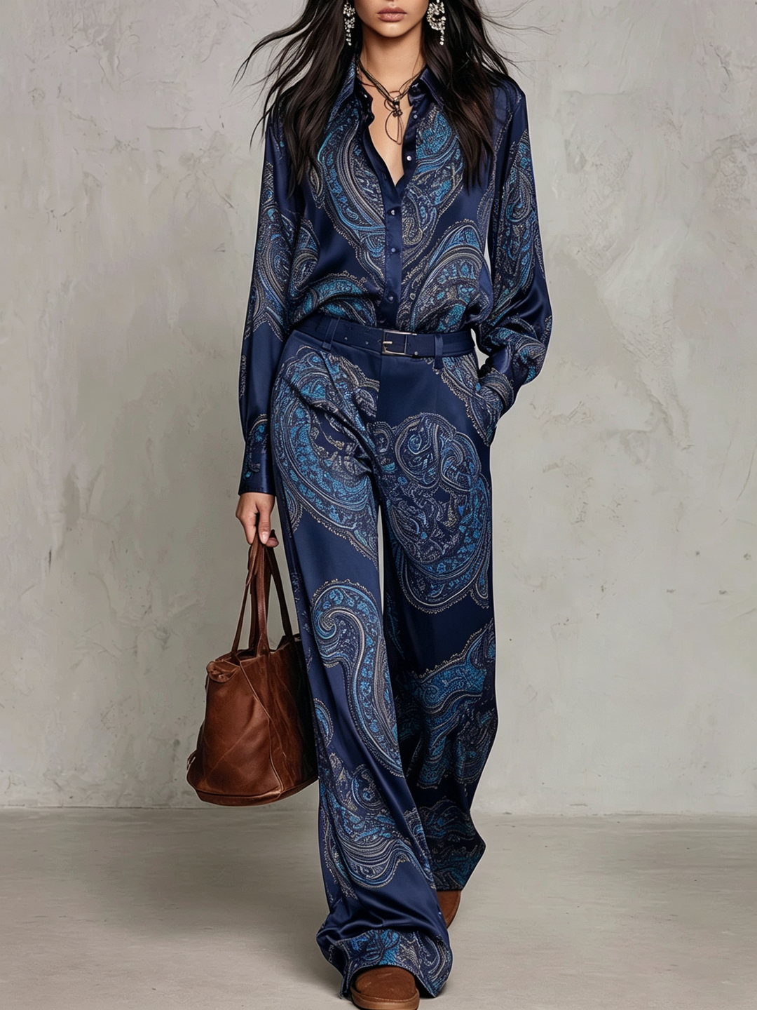 Lorelei - Seidiges Paisley-Zweiteiler-Set