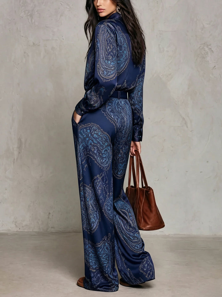 Lorelei - Seidiges Paisley-Zweiteiler-Set