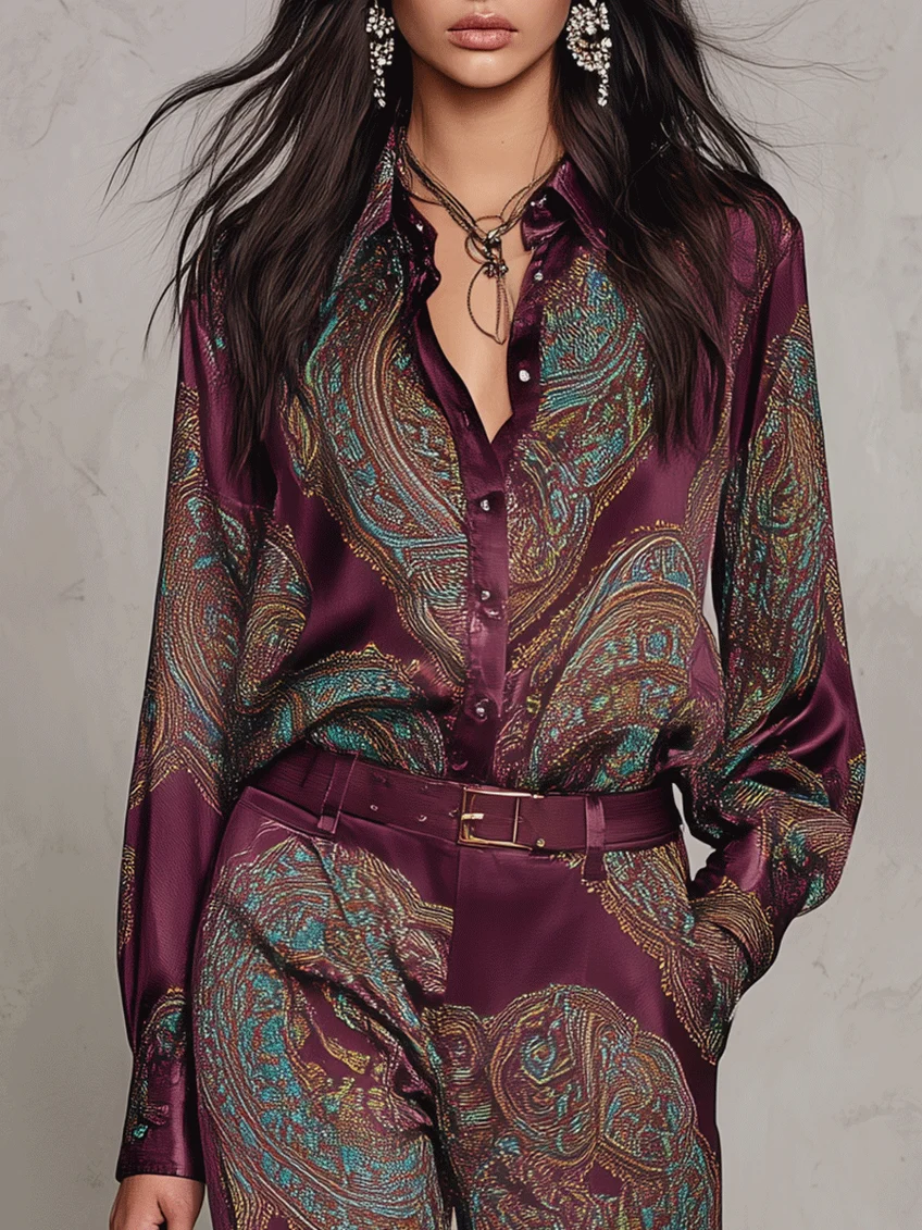 Jessamira - Seidiger Paisley-Zweiteiler