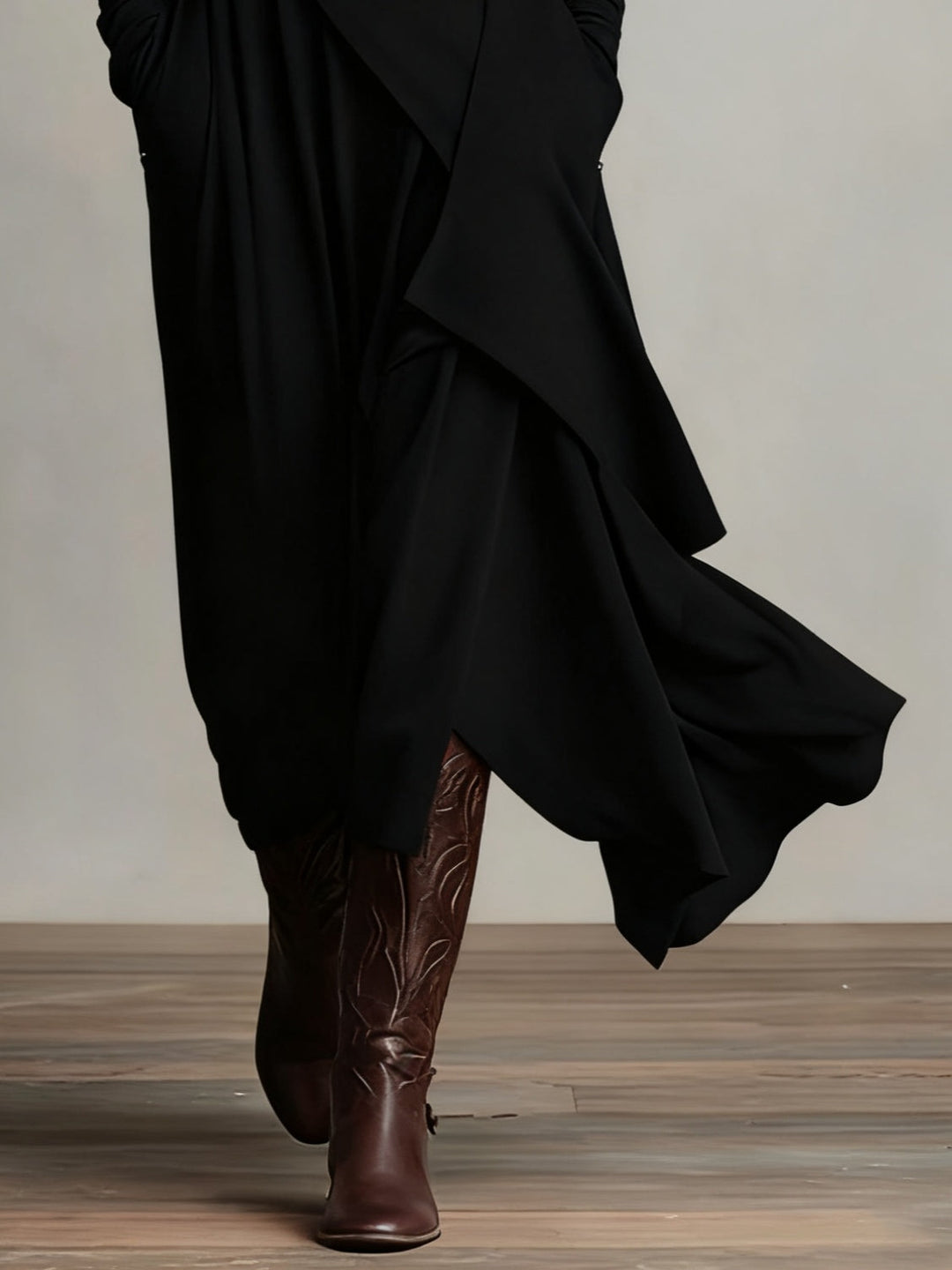 Celenora - Soft-Touch-Maxikleid mit Stehkragen