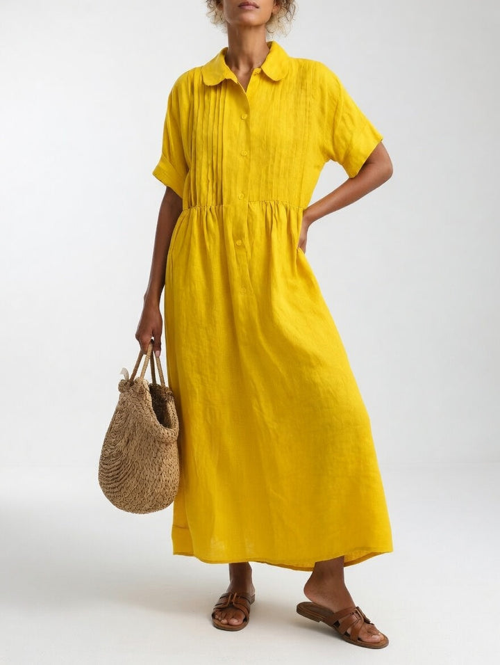 Jorisa - kurzärmeliges Midikleid