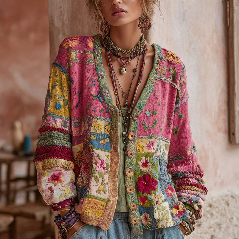 Galissa - Soft-Touch-Strickjacke mit V-Ausschnitt