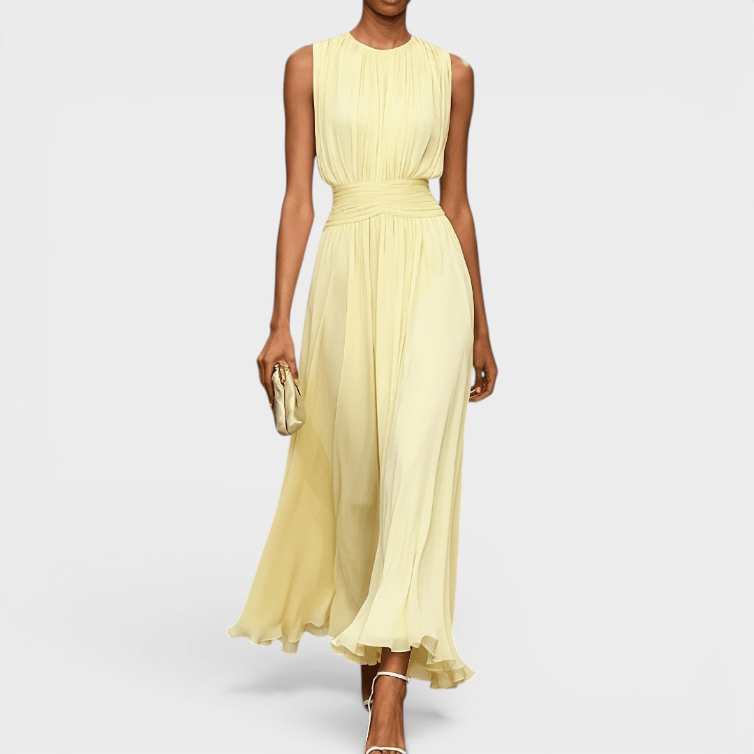 Evadne - Premium drapiertes Midikleid