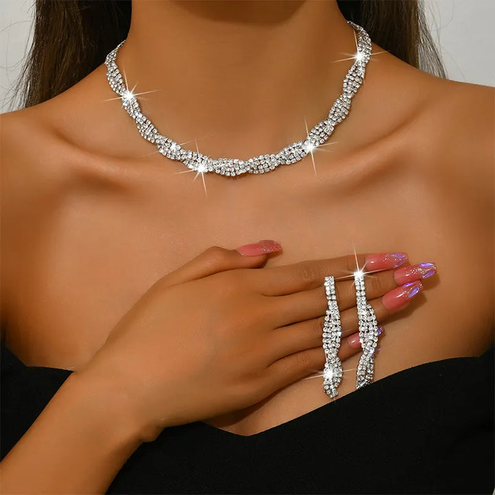 Alessara - Kristall-Twist Schmuckset