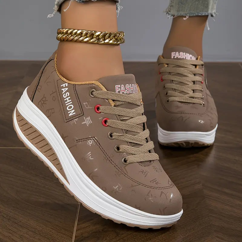 Sable - Plateau-Sneaker mit Schnürung in bequemer Passform
