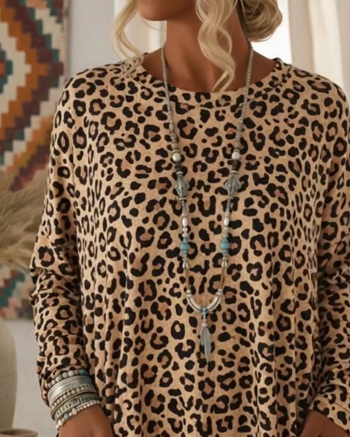 Primelia - Soft-Touch-Langarmshirt mit Leoprint
