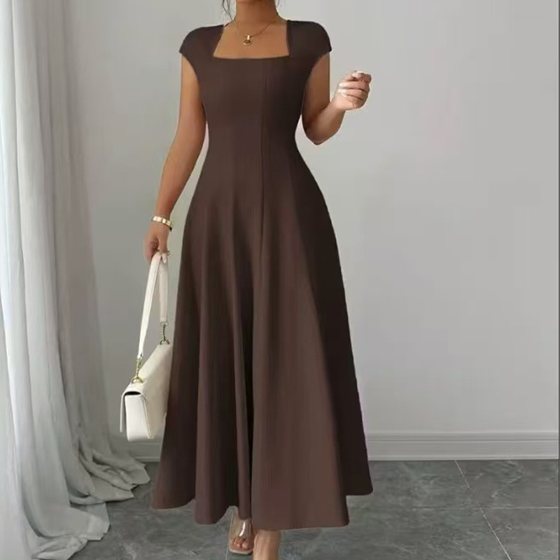 Ysolenne - Midikleid mit weichem Griff und quadratischem Ausschnitt