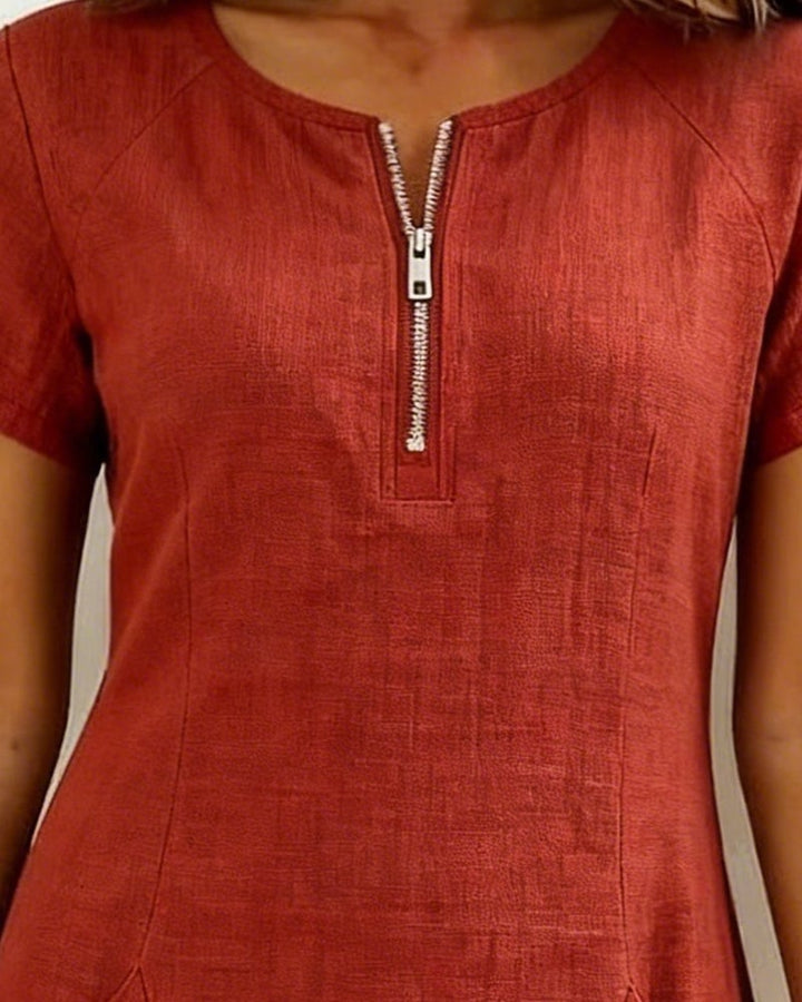 Girella - Luftiges A-Linien-Kleid aus Leinen