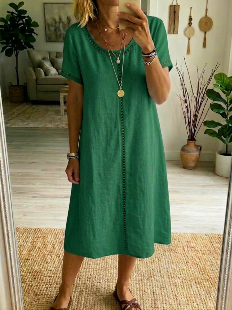 Josslyn - Kurzärmeliges Midikleid