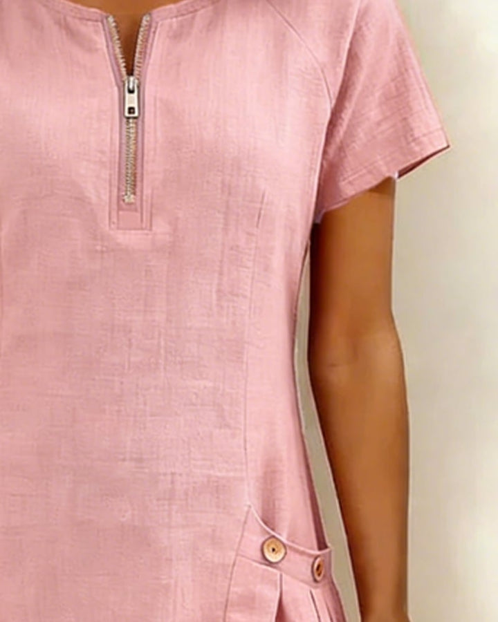 Girella - Luftiges A-Linien-Kleid aus Leinen