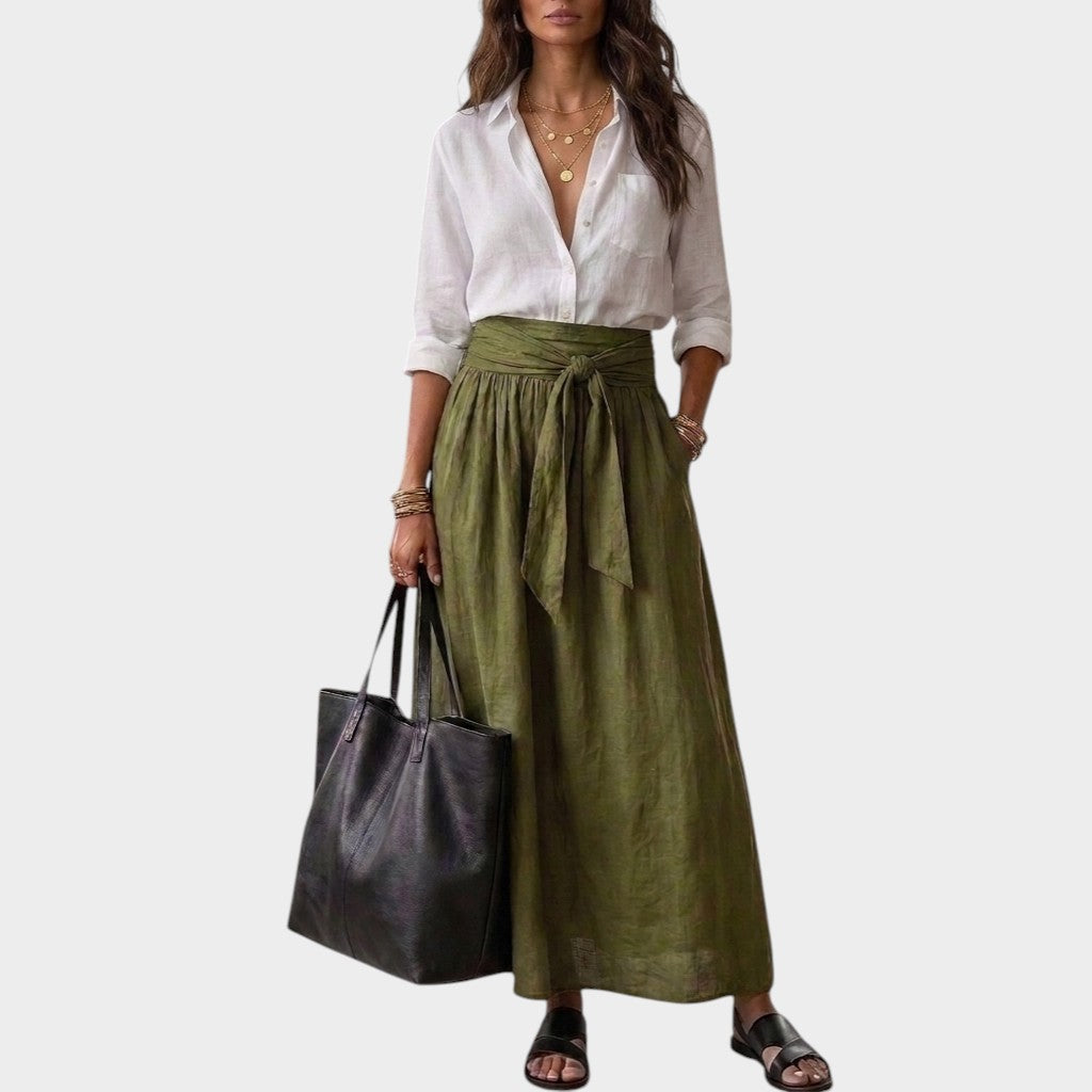 Salome - Set aus locker geschnittener Bluse und Midirock