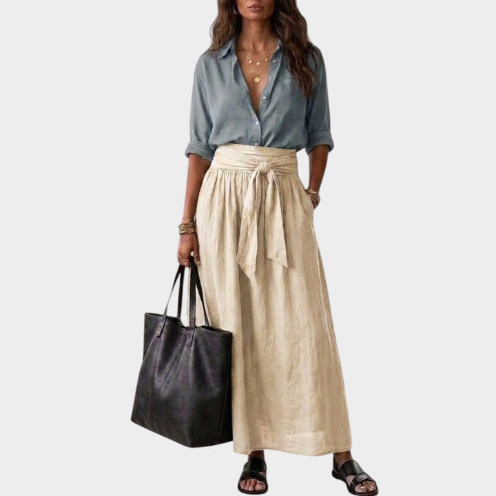 Salome - Set aus locker geschnittener Bluse und Midirock