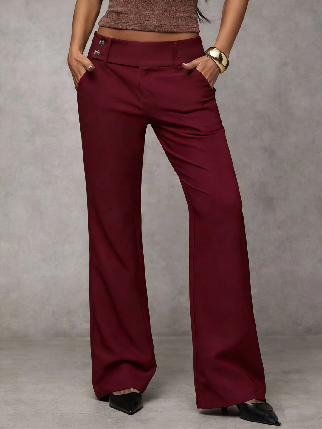 Venetia - Hochtaillierte, luftige Wide-Leg-Hose