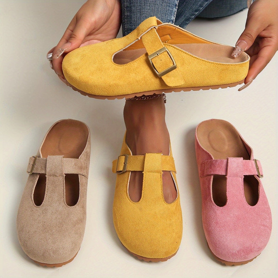 Korae - T-Riemchen-Clogs mit Schnalle