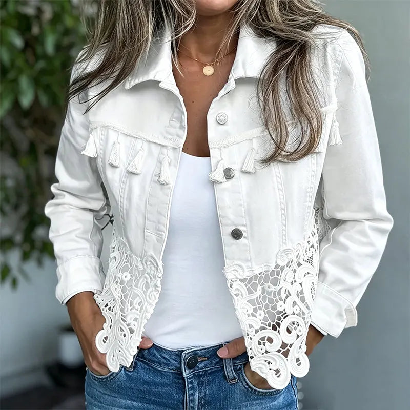 Anselia - Jacke mit Spitzenbesatz und Knopfleiste