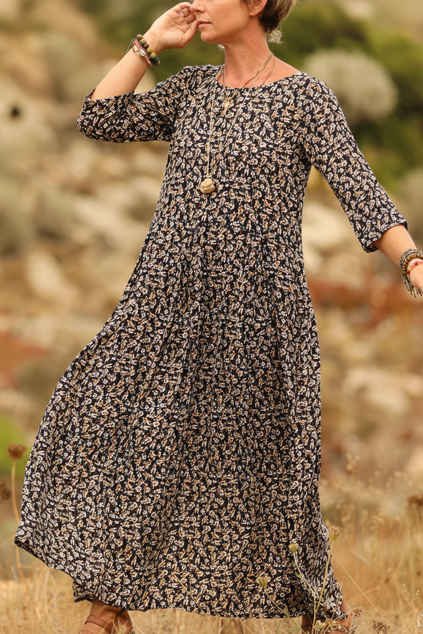 Griselda - Legeres Maxikleid mit Faltendetails
