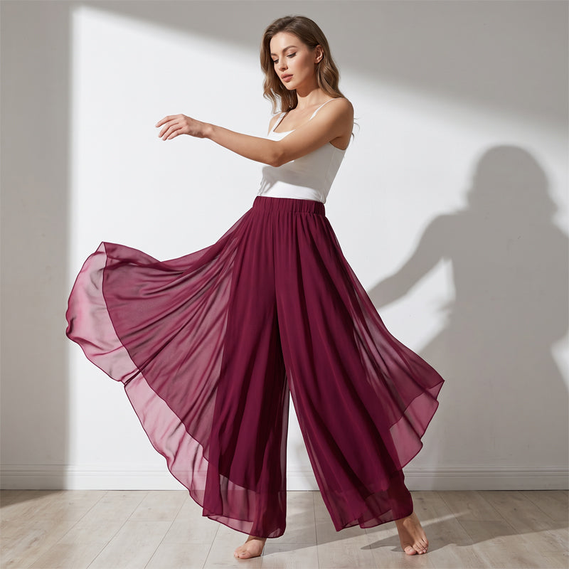 Hope - weite Hose mit Chiffon-Overlay