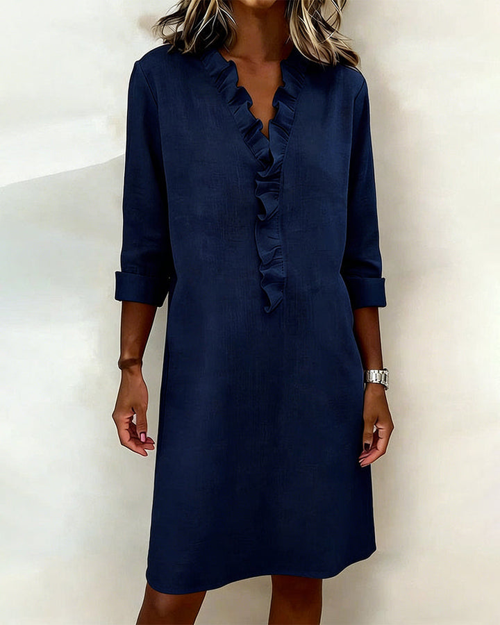 Dorelle - Luftiges Rüschen-Shirtkleid aus Leinen-Mix