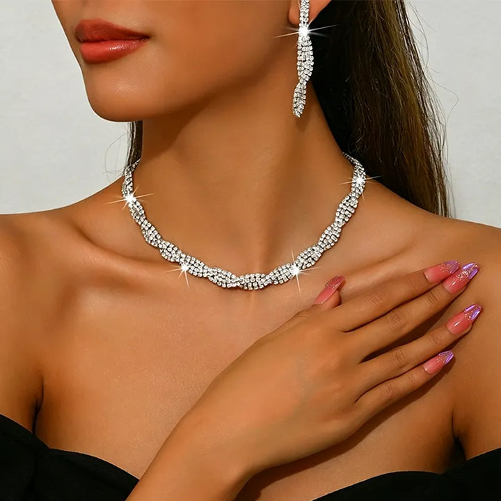 Alessara - Kristall-Twist Schmuckset