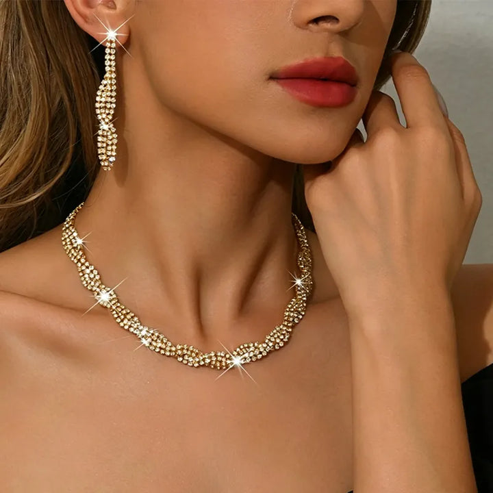 Alessara - Kristall-Twist Schmuckset