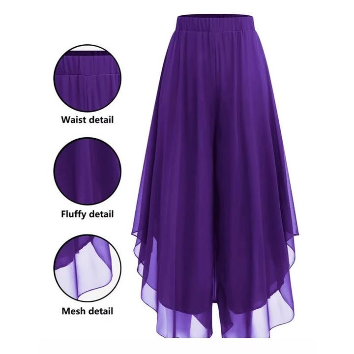 Hope - weite Hose mit Chiffon-Overlay