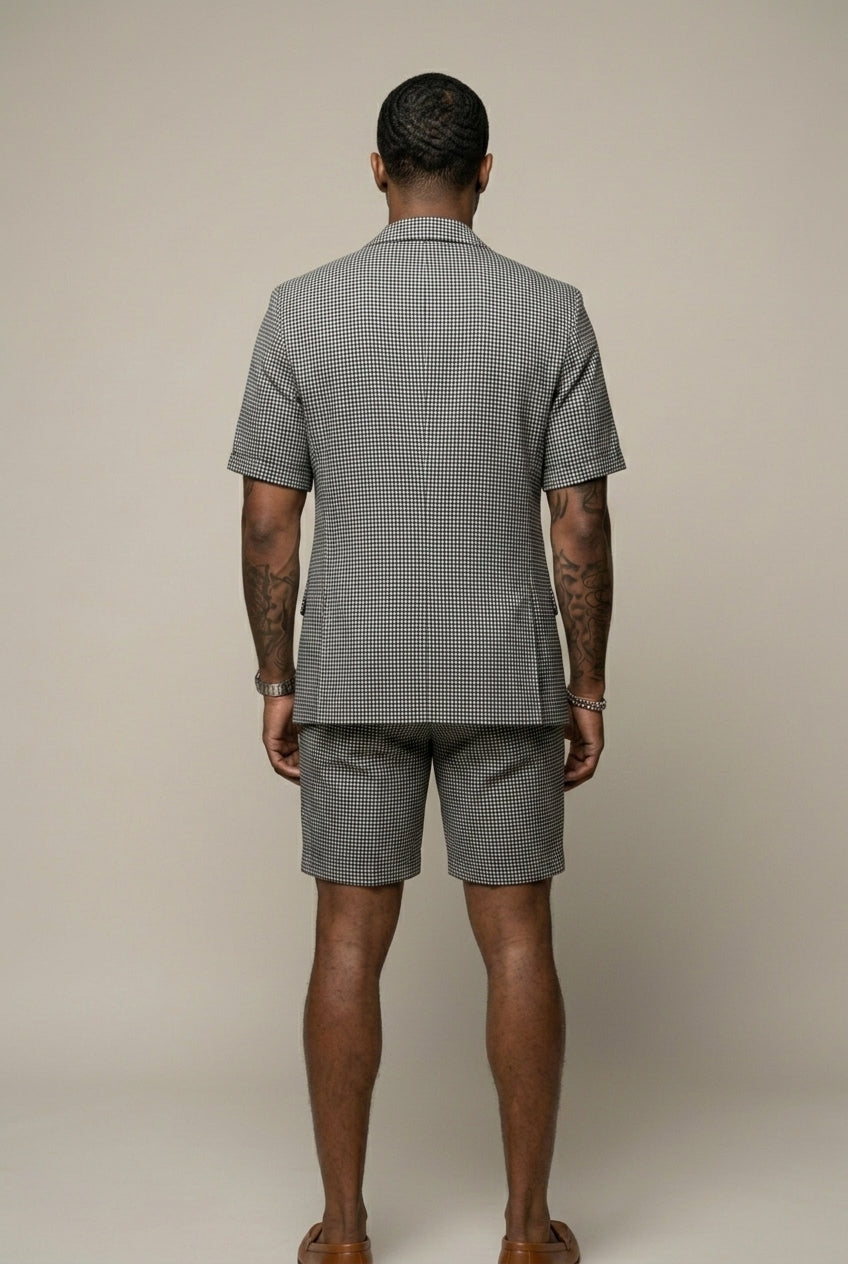 Rufus - Tailliertes Set aus Karoblazer und Shorts