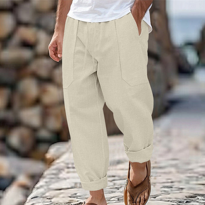 Halston - Relaxed-Fit-Hose aus Leinenmischung