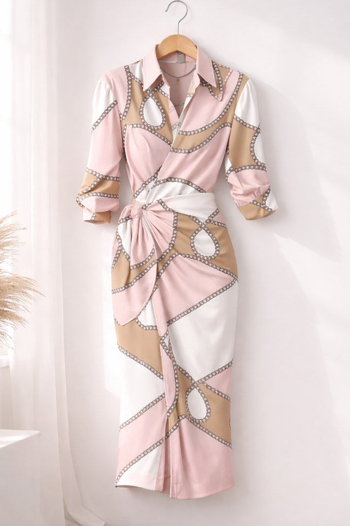 Saria - Bedrucktes Soft-Touch-Maxikleid