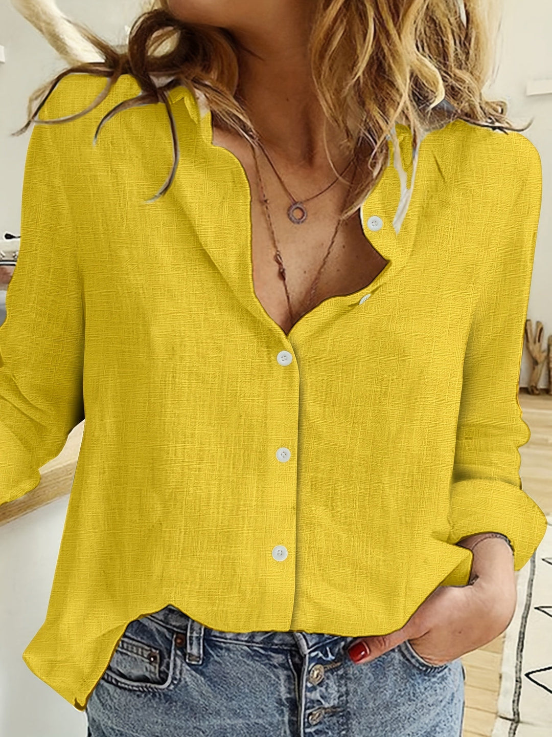Rowena - Transparente Bluse mit Fransen