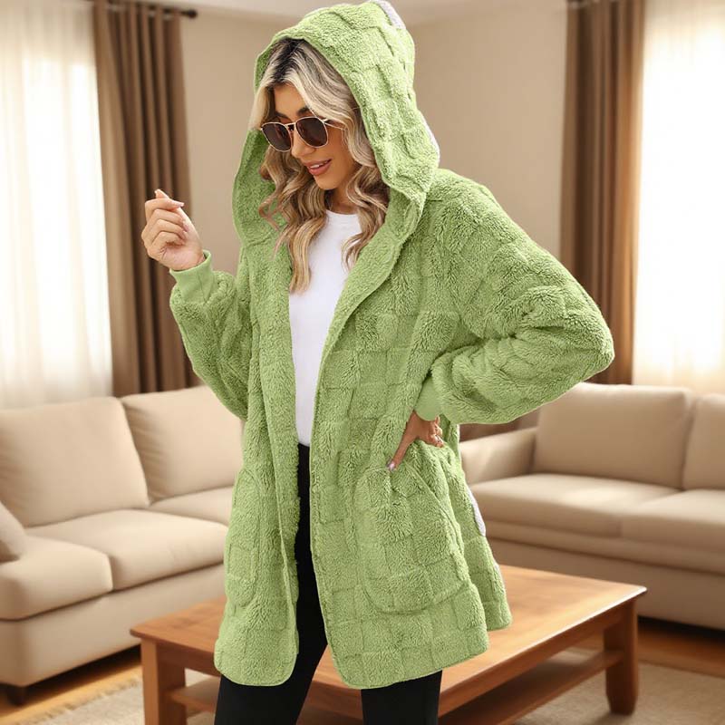 Zinnabelle - Kapuzencardigan mit Plüschstruktur