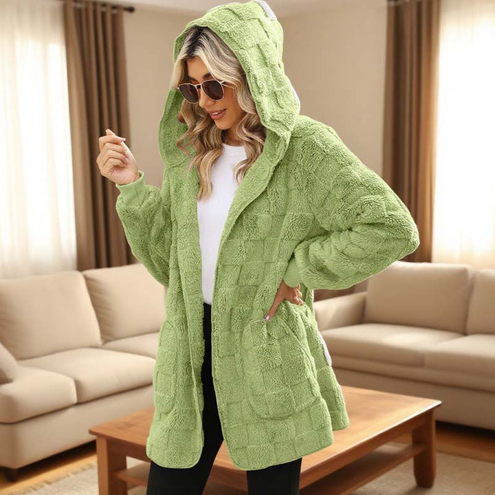 Zinnabelle - Kapuzencardigan mit Plüschstruktur