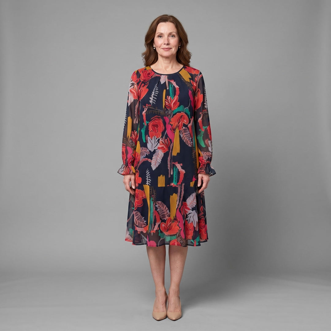 Anarose - Luftiges Midikleid mit Blumenmuster