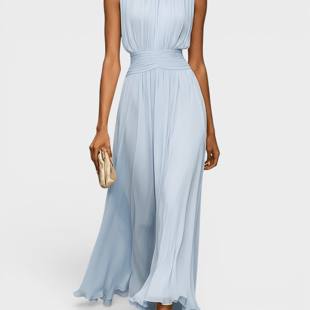Evadne - Premium drapiertes Midikleid