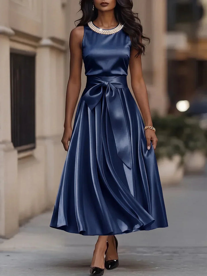 Sabine - Elegantes Midikleid mit Schleife