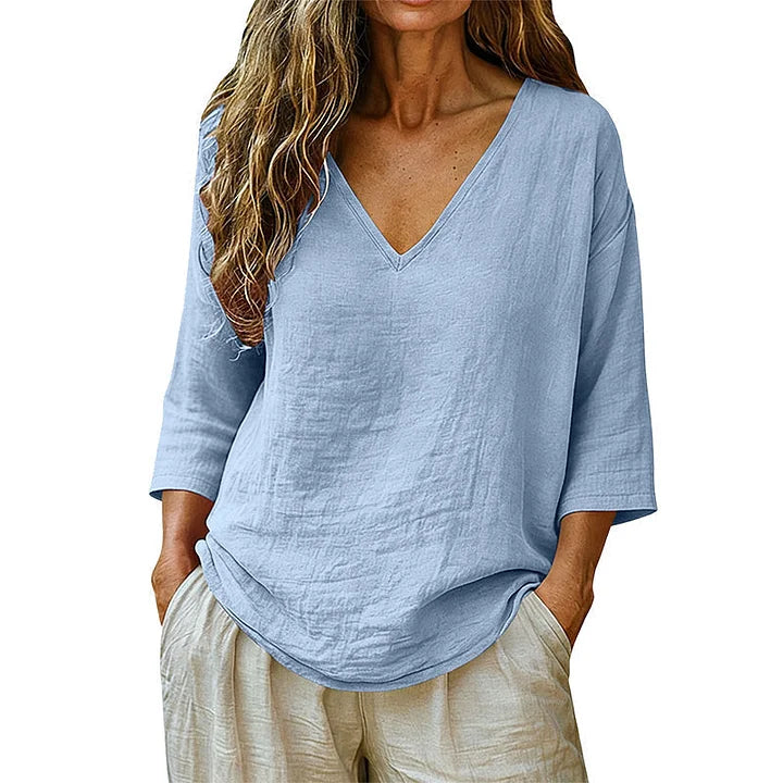 Rhianna - Elegante Bluse mit V-Ausschnitt