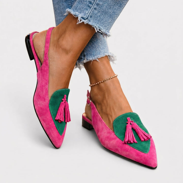 Margot - Slingback-Sandalen mit Quasten und Soft-Touch-Finish