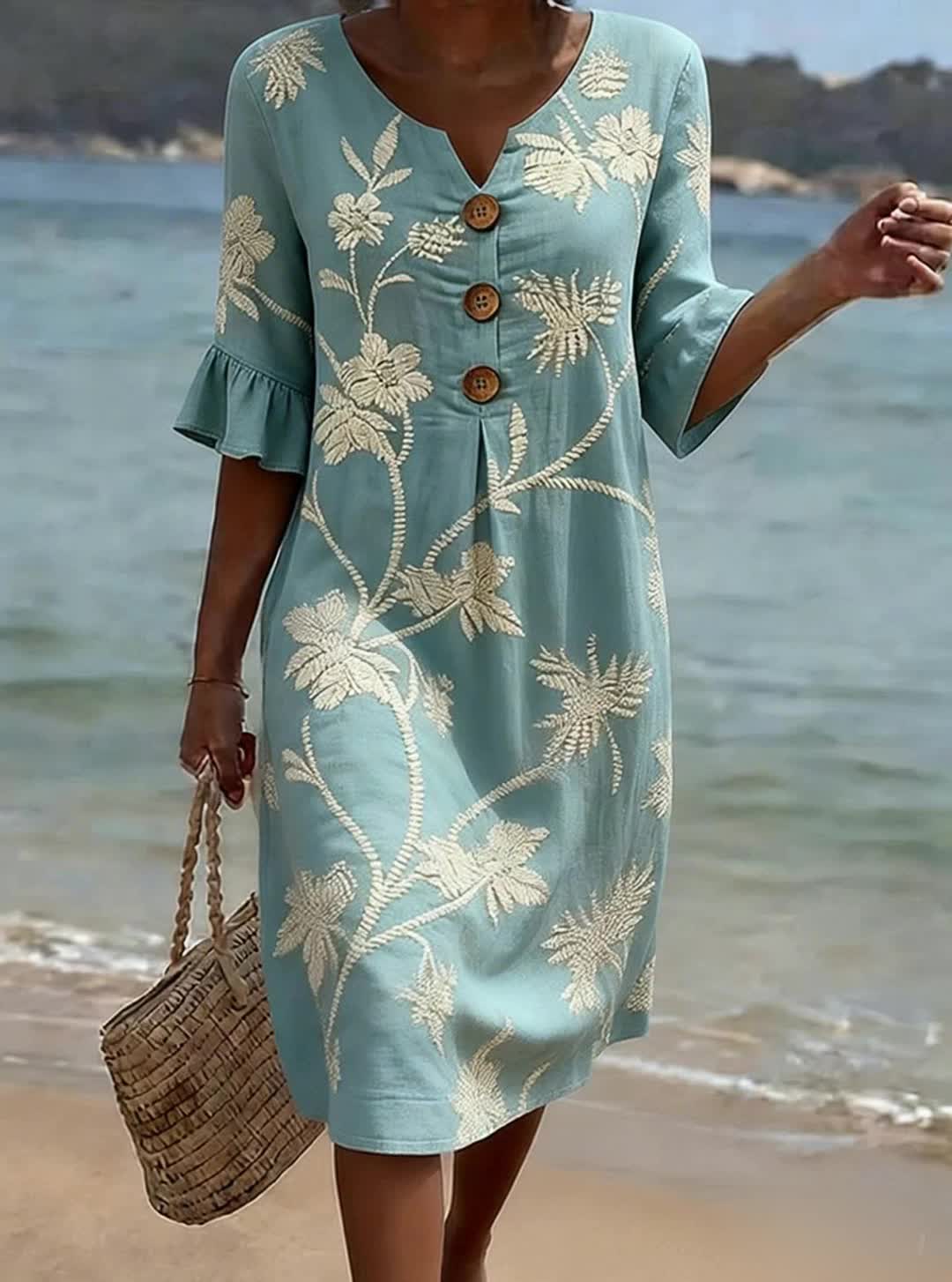 Xylina - Premium-Leinenkleid