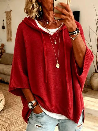 Celandria - Soft-Touch Oversized-Kurzarm-Hoodie