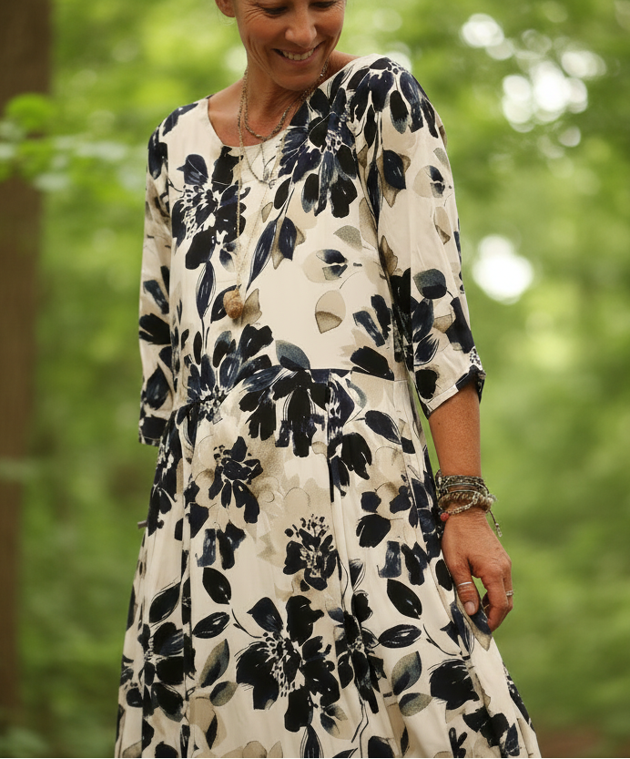 Griselda - Legeres Maxikleid mit Faltendetails