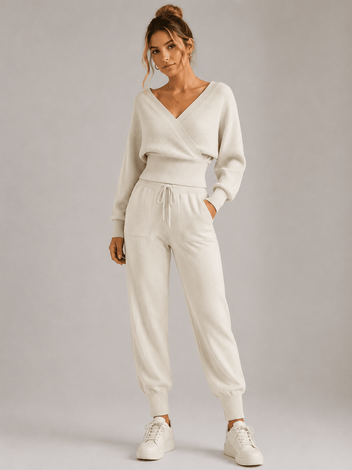 Adelyra - Gerippter Loungewear-Zweiteiler