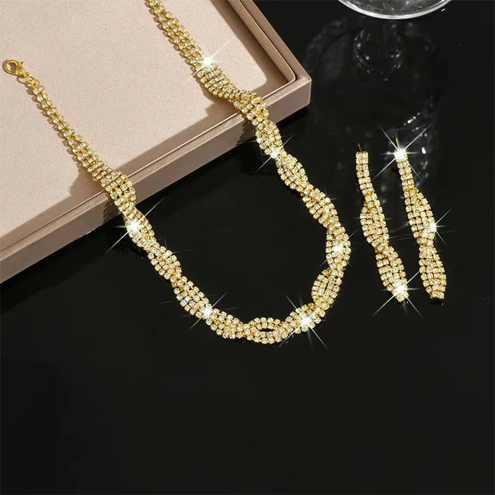 Alessara - Kristall-Twist Schmuckset
