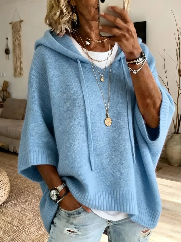 Celandria - Soft-Touch Oversized-Kurzarm-Hoodie