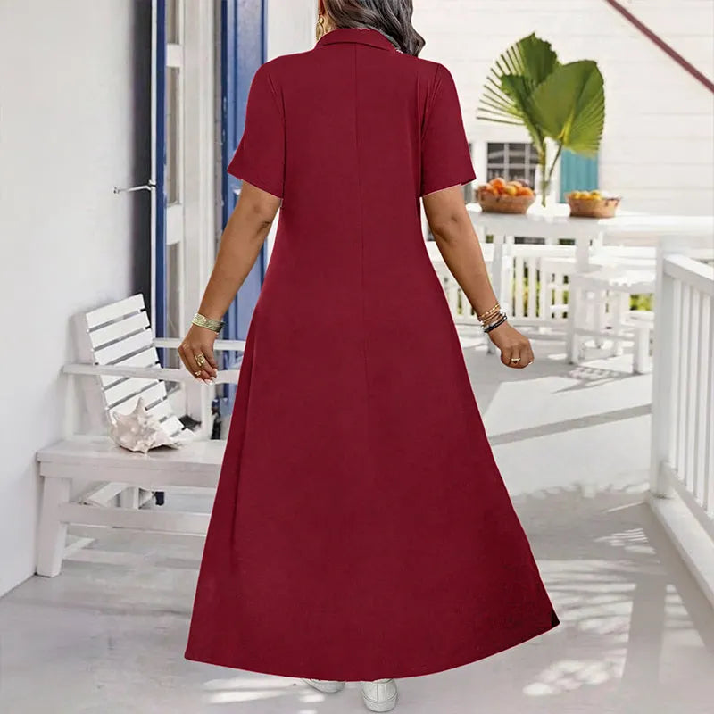 Primelle - Weiches Maxikleid mit Zipperkragen