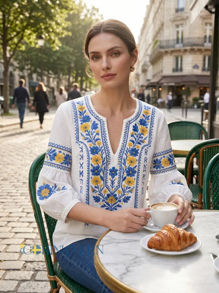 Everly - Bluse mit weichem Griff und Blumenmuster