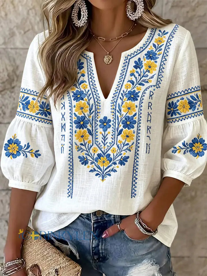 Everly - Bluse mit weichem Griff und Blumenmuster